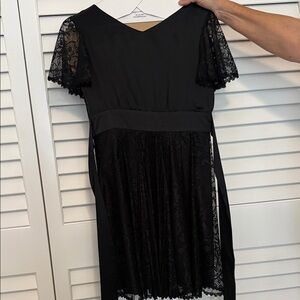 Vintage Betsy Johnson Black Lace and Silk Formal Dress